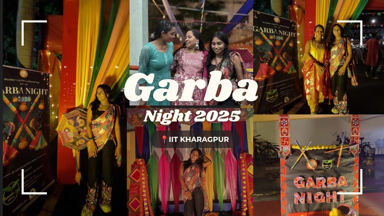 My First ever GARBA at IITKGP||Garwanight||IIT Kharagpur 