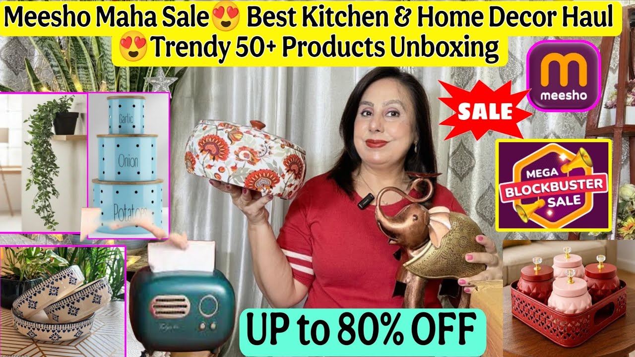 Meesho 🛍️ 50+ Random Product Finds  Haul || Kitchen Products/Home Decor  Upto 80% OFF #meeshohaul 