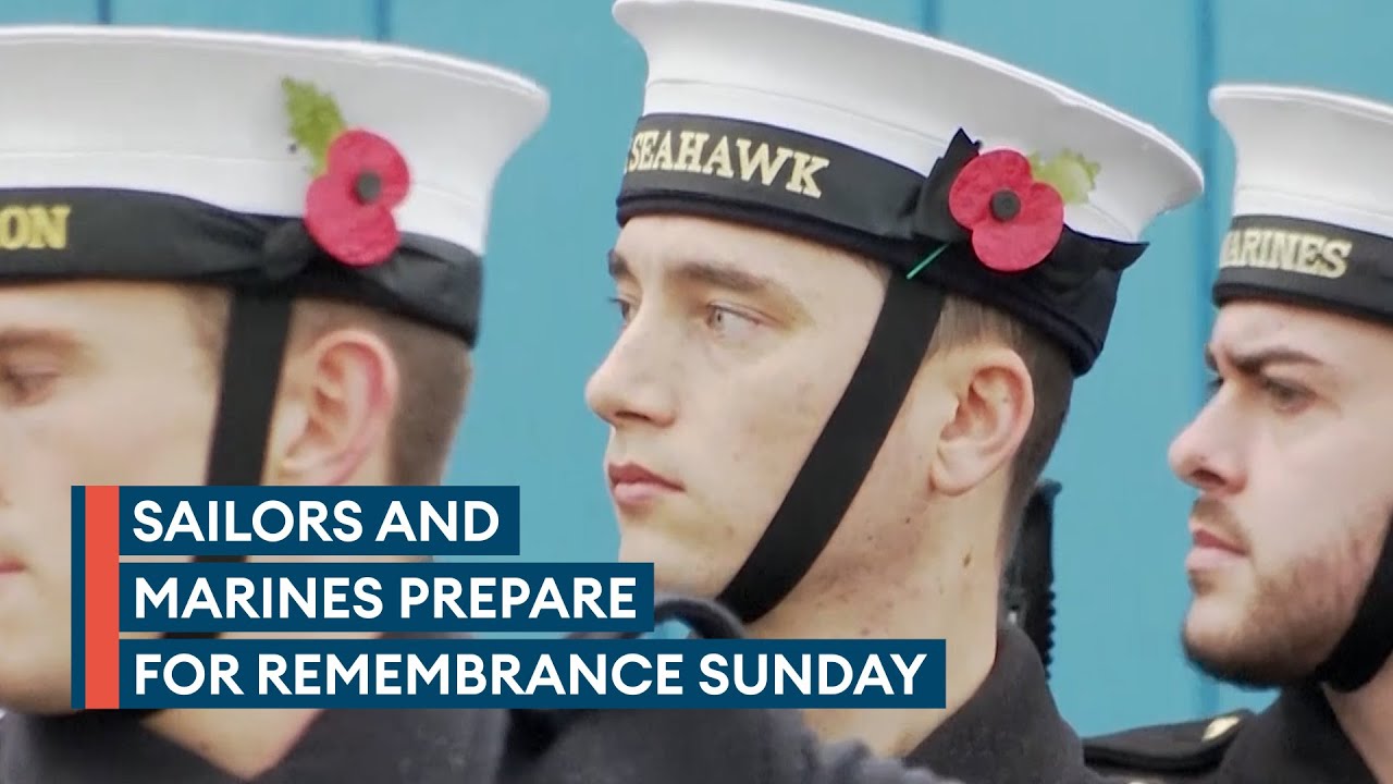 Royal Navy prepares for Remembrance Sunday parade at Cenotaph