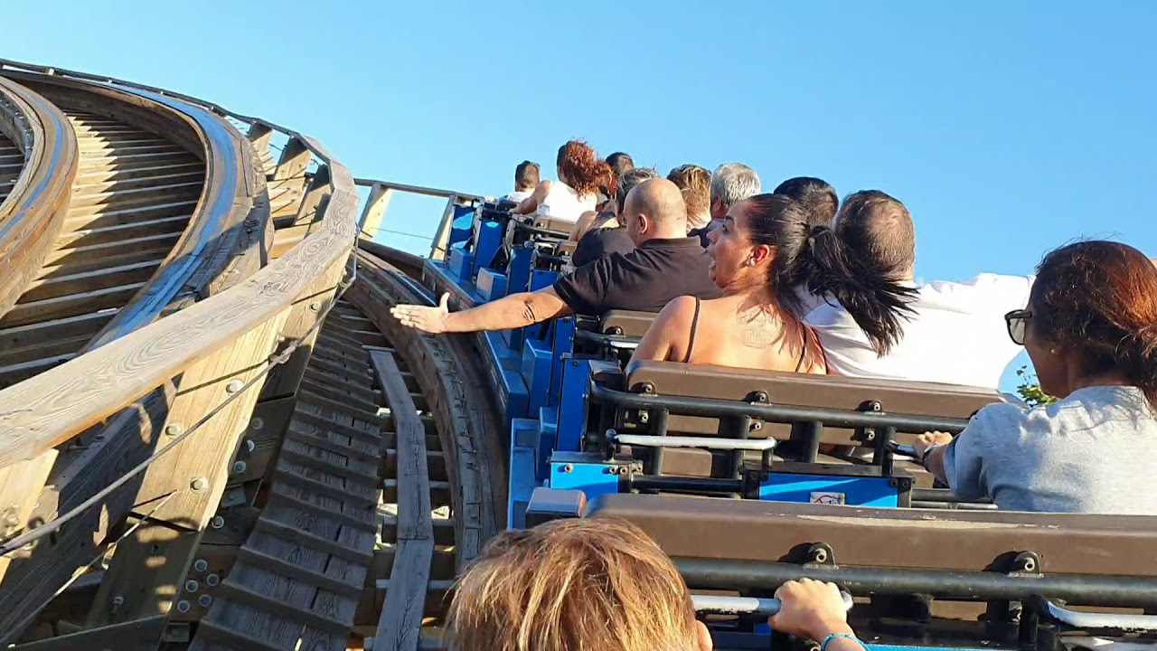 Stampida wooden rollercoaster pov portaventura theme park