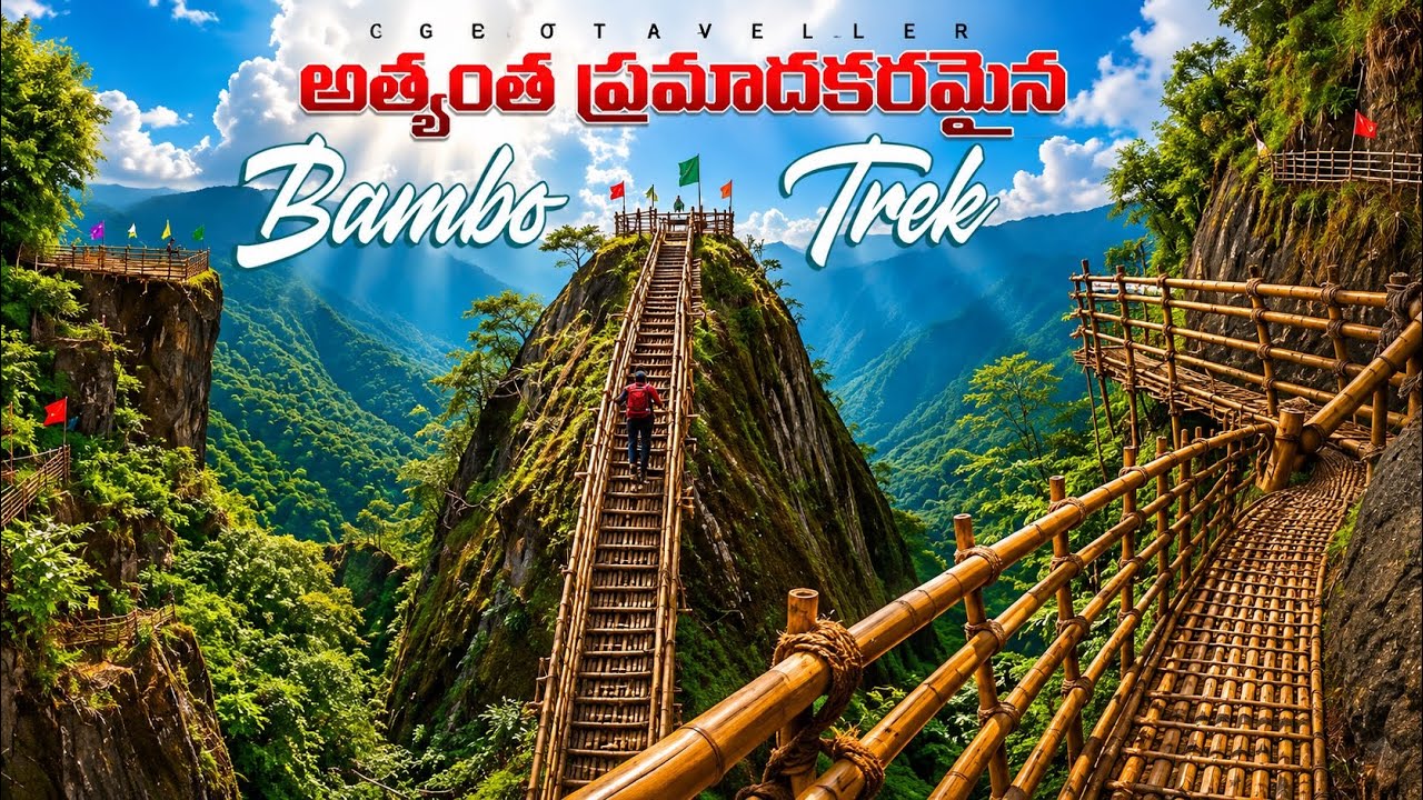 Part-4 India’s Most Dangerous Bamboo Trek | Walking on Bamboo Bridges 1000ft High #geotraveller