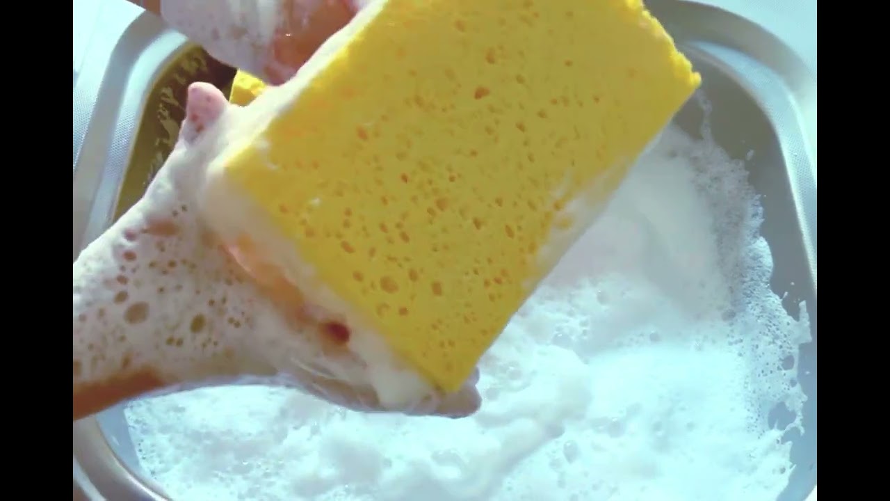 ASMR Palmolive Soap 🧡💚💜Soapy Sponges Squeezing