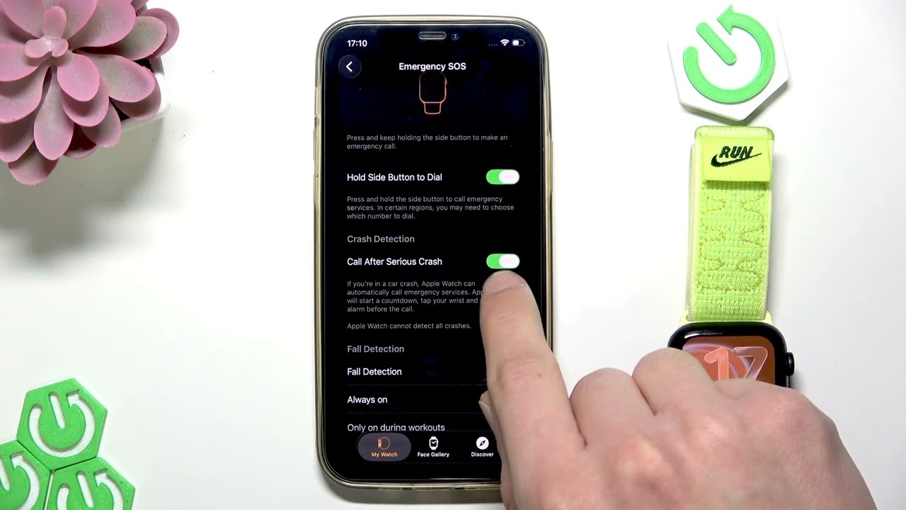 Apple Watch SE 3 &mdash; как включить обнаружение падений и столкновений