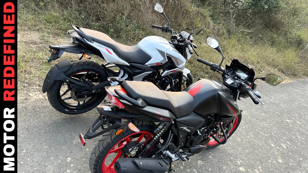 2025 Bajaj Pulsar N160 Single ABS Vs Apache RTR 160 2V Racing Edition Ride Comparison.