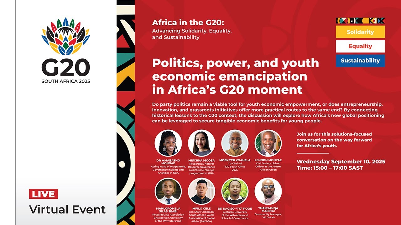 GGA Presents:  Politics, Power, and Youth Economic Emancipation in Africa&rsquo;s G20 Moment