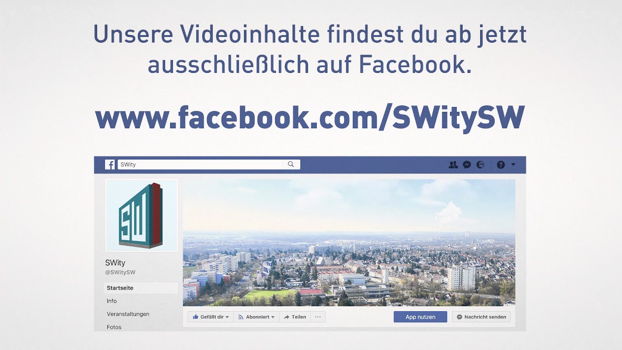 Unsere Videoinhalte findest du ab jetzt ausschlie&szlig;lich auf Facebook