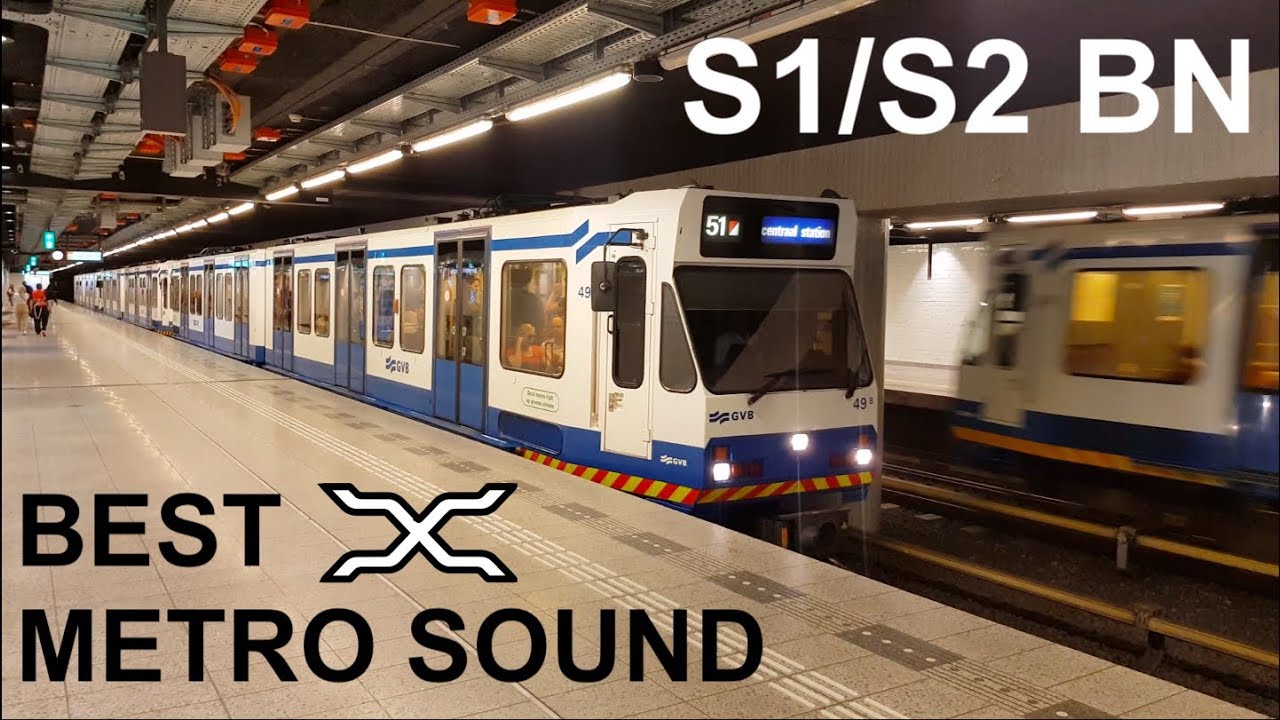 BEST METRO SOUND EVER!? - GVB R-net Amsterdam S1 S2 BN Metro - VVVF - Train motor sound