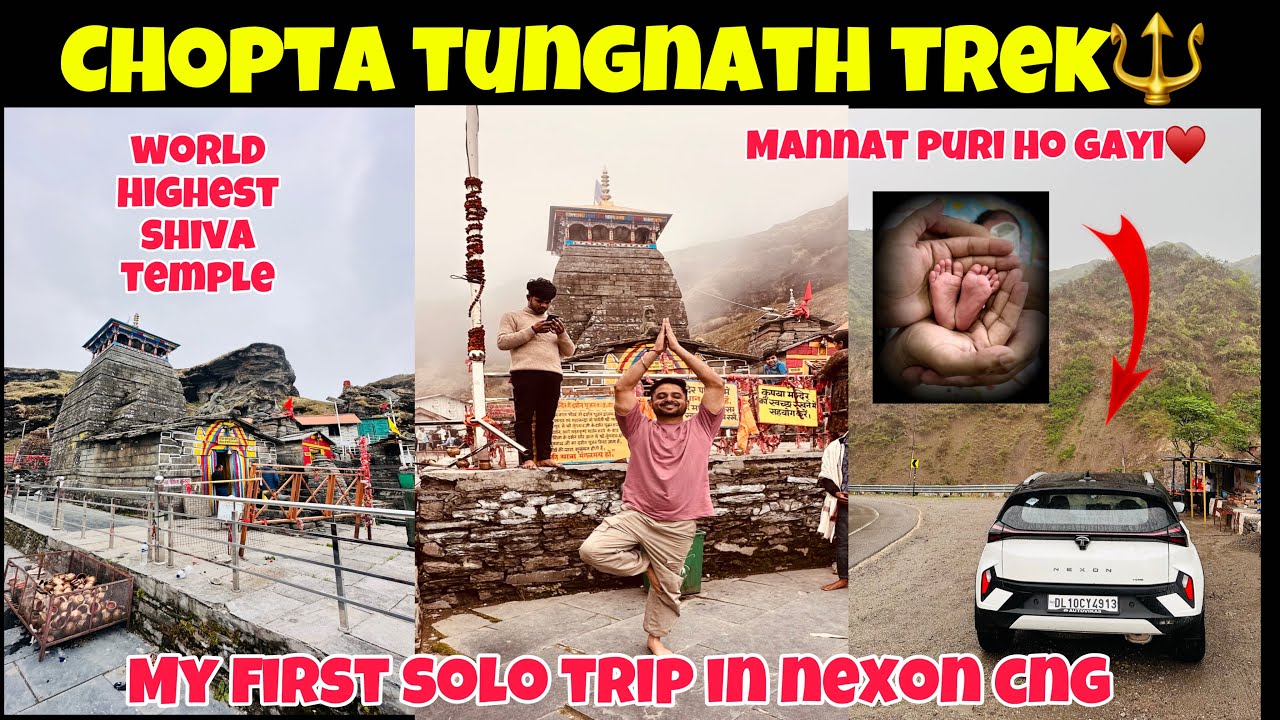 Delhi to Chopta Tungnath In TATA NEXON CNG 2025😍 Tungnath Mahadev Darshan🔱 Finally Mannat Puri Hui