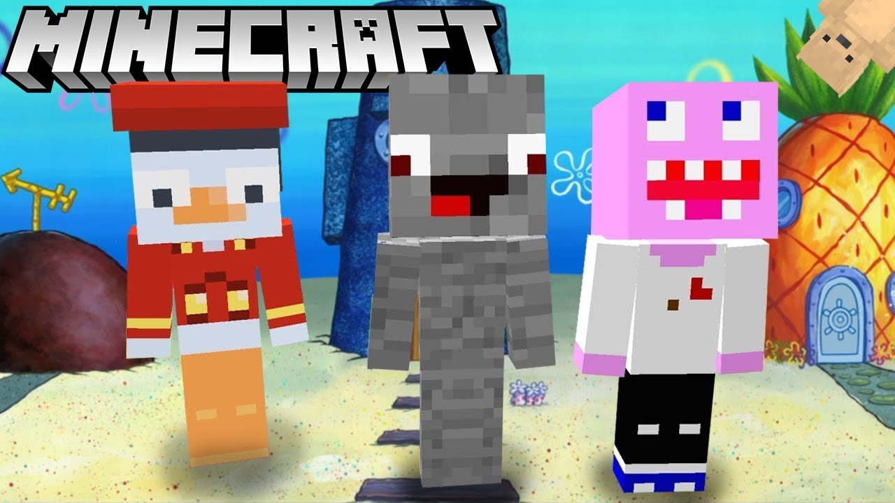 ALLE  meine FREUNDE suchen SPONGEBOB in Minecraft 👍😂 mit Alphastein Ente und Nueck