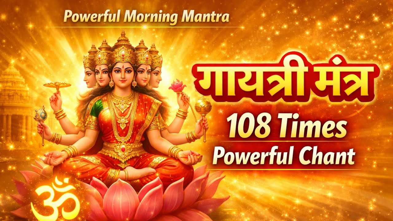 Gayatri Mantra Full | Om Bhur Bhuva Swaha | 108 Times Chanting | Powerful Morning Mantra