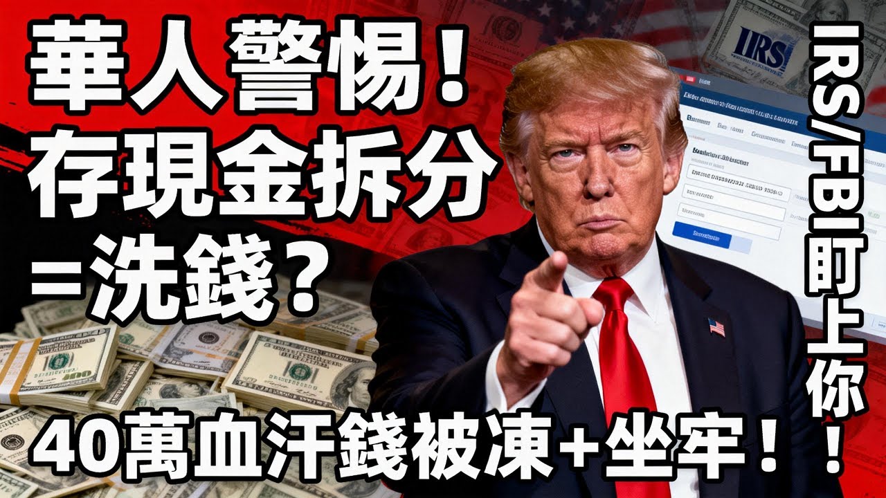 【華人必看】美國存現金千萬別耍「小聪明」！拆分存款 = 洗錢？IRS 盯上就傾家蕩產
