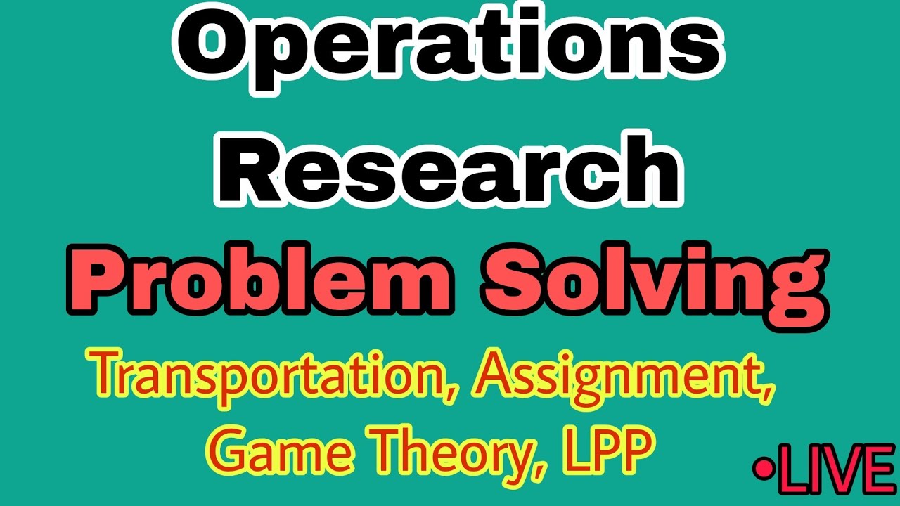 Transportation Assignment Game theory LPP | Operations Research | In Tamil | Bhargavi | Subject 360
