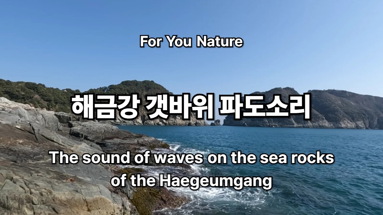 거제 해금강 갯바위 파도소리를 즐기며 힐링   The sound of waves on the sea rocks of the Haegeumgang