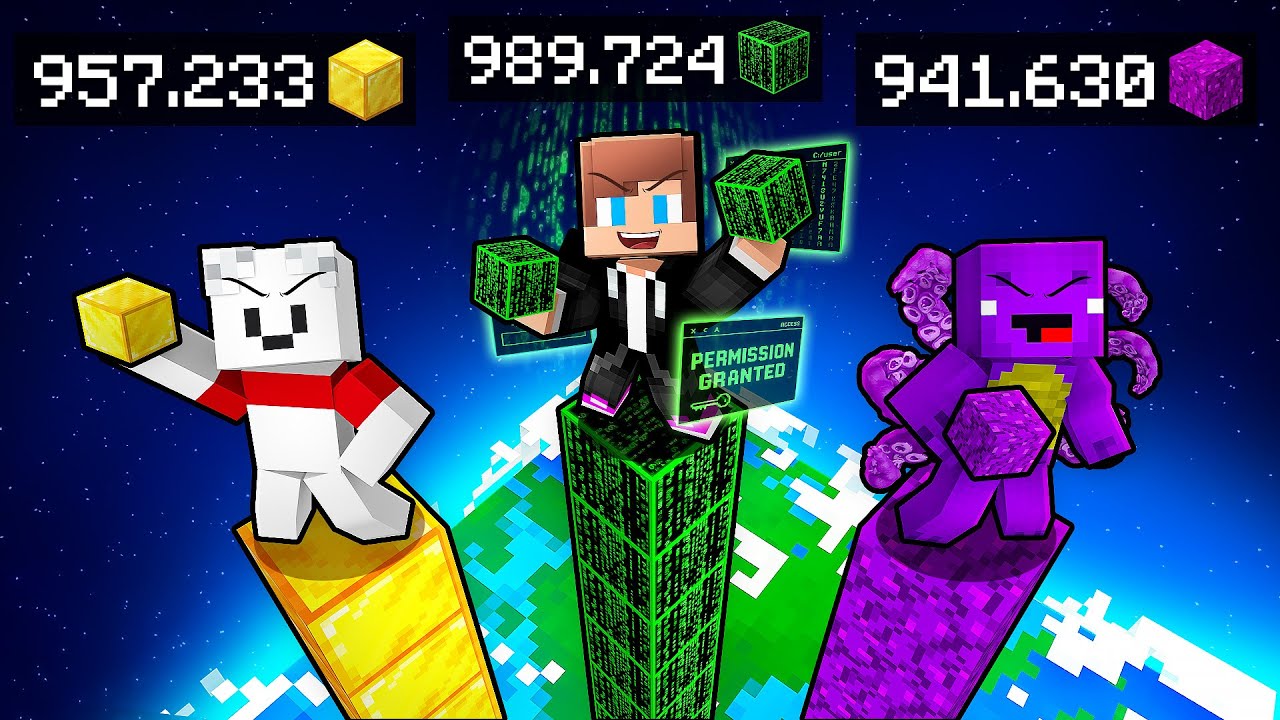 JJ vs Mikey vs Carrie: STRANGE TOWER BATTLE in Minecraft - Maizen