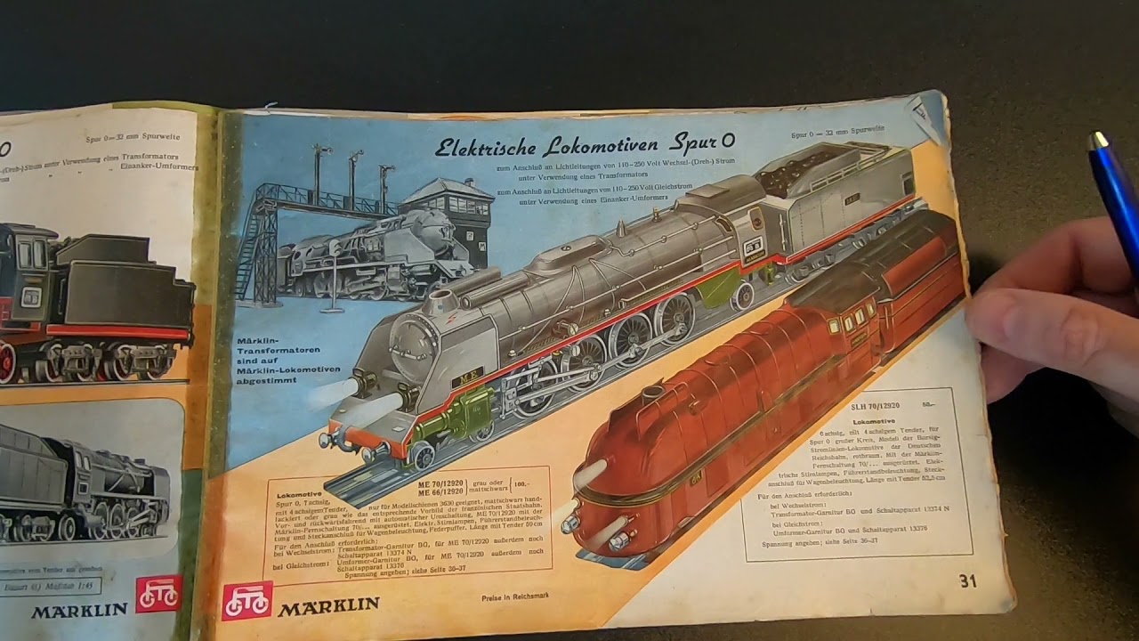 Märklin Katalog D16 von 1939 - mit dem Wagen des Führers Mercedes 770 K