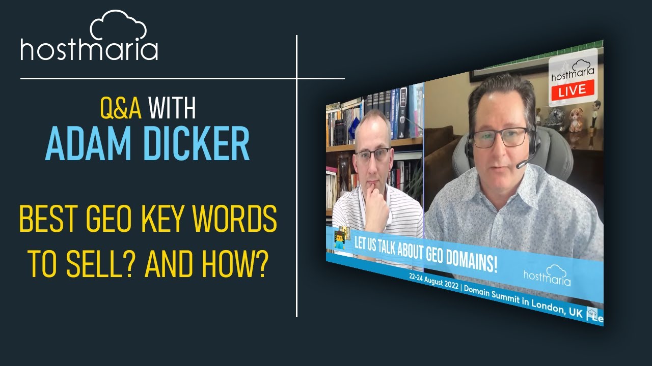 Let Us Talk About Geo Domains 🔥 Domain Name Livestream (Q&A) with DN PRO Adam Dicker (Canada)