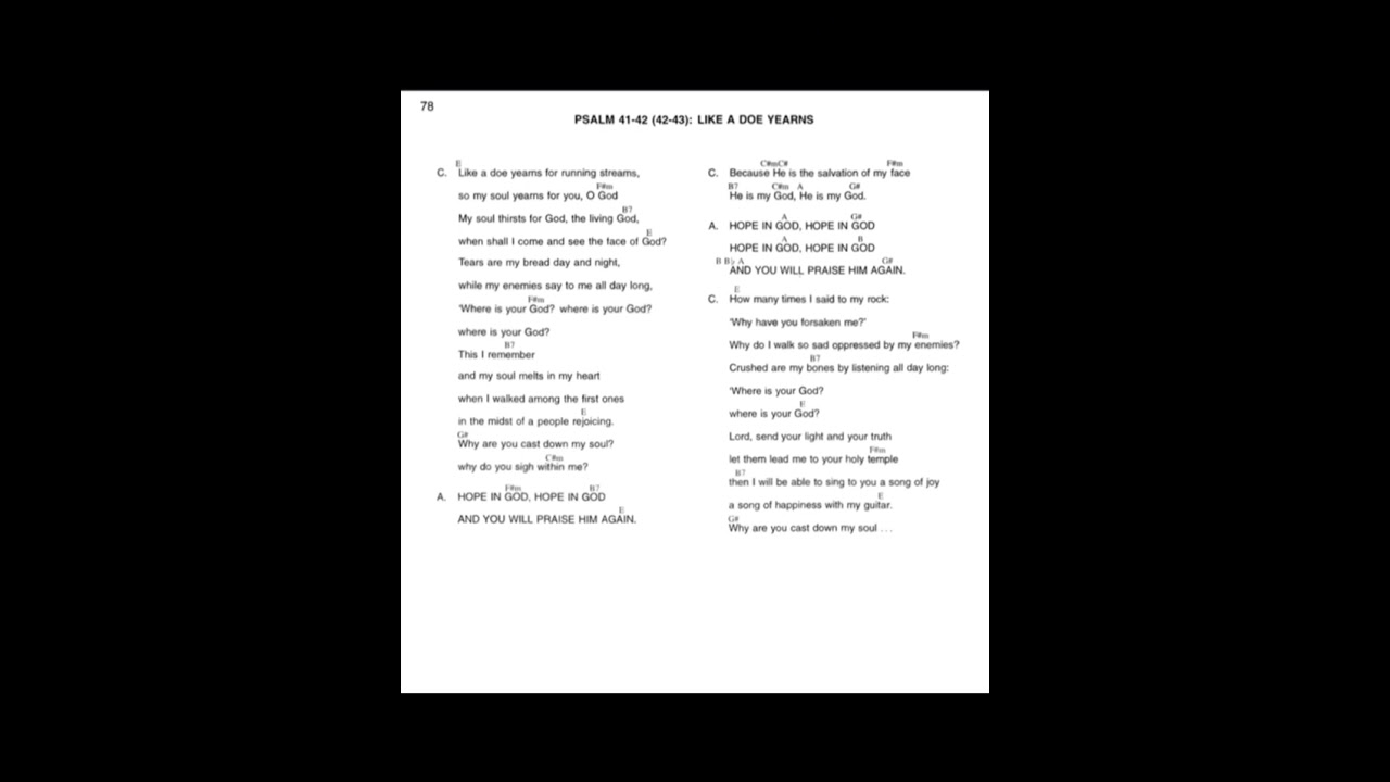 Like a Doe Yearns (Psalm 42-43) - Neocatechumenal Way