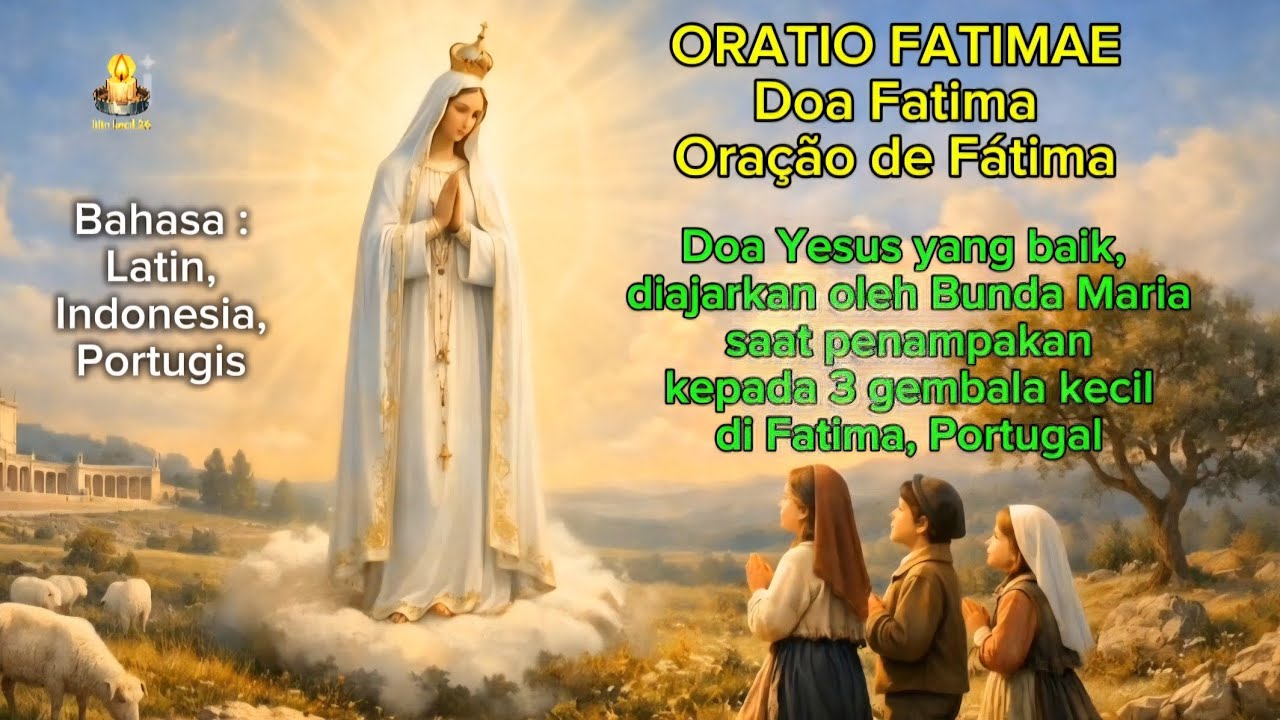 DOA FATIMA | Ya Yesus yang baik (dalam 3 bahasa : Latin, Indonesia Portugis) @lilin_kecil26 