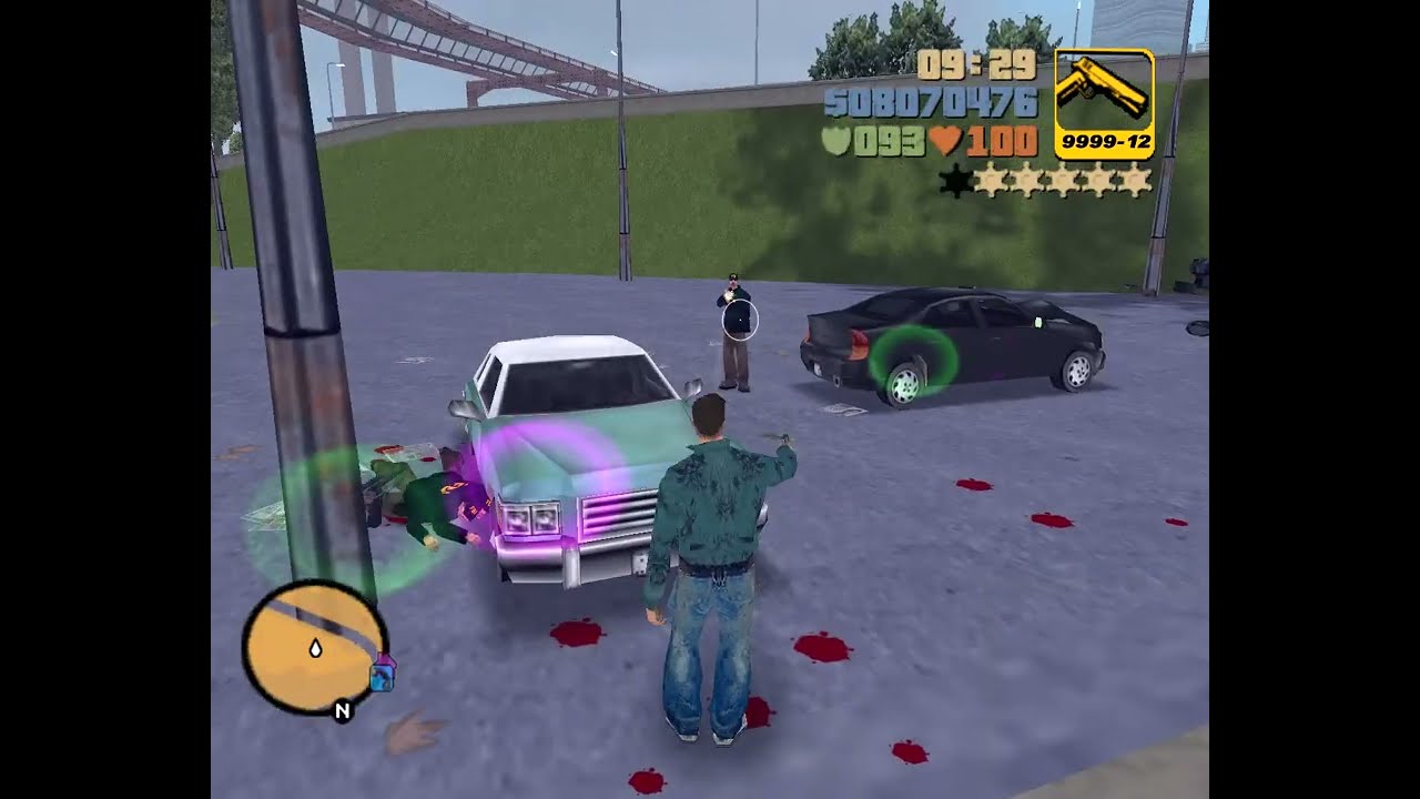 GTA 3 Police Station Shootout + 6 Stars Wanted Level Escape