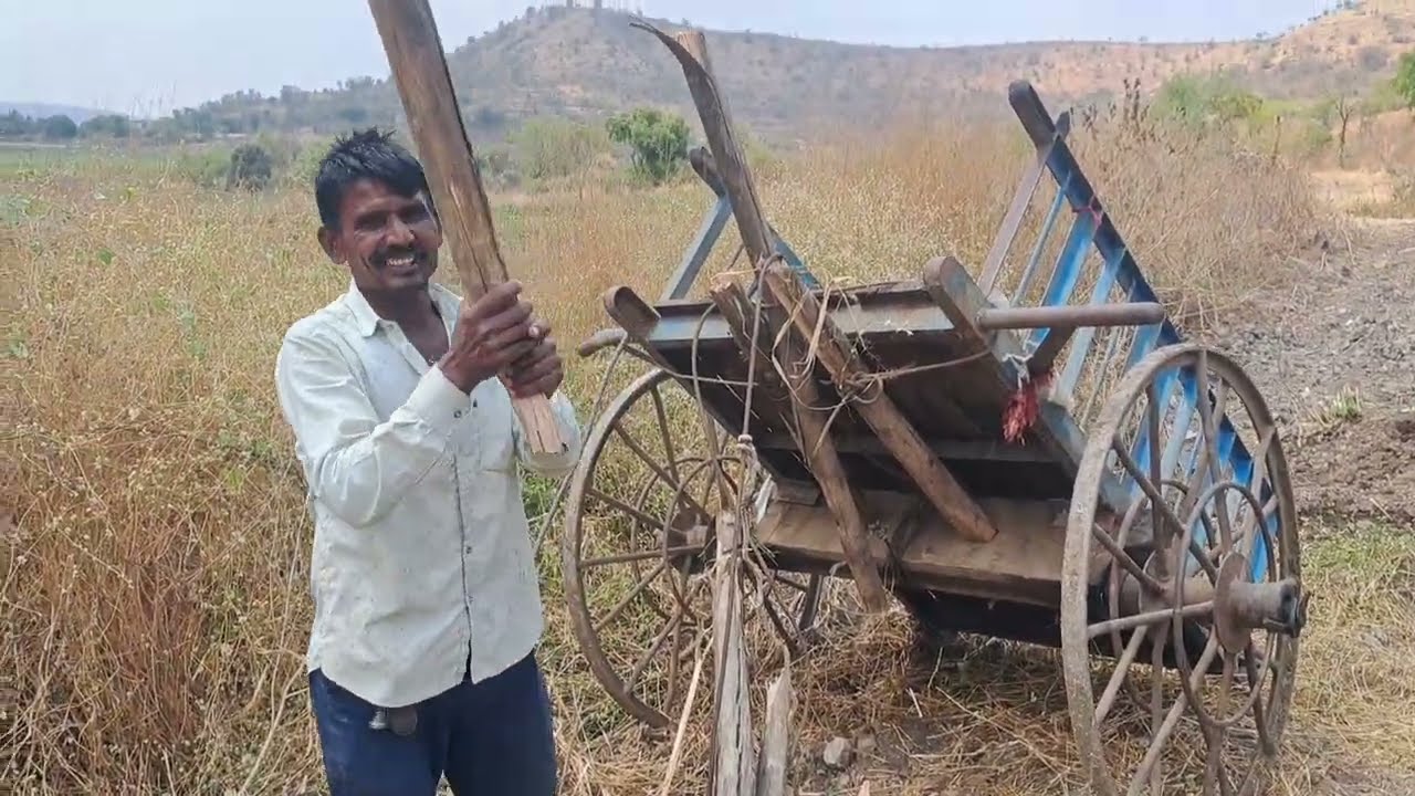 शेतकरी माणसा ला आशा काही गोष्टी आहेत त्या सागां ची गरज नाहित कसी ही बैल गाडी बांधली 😱