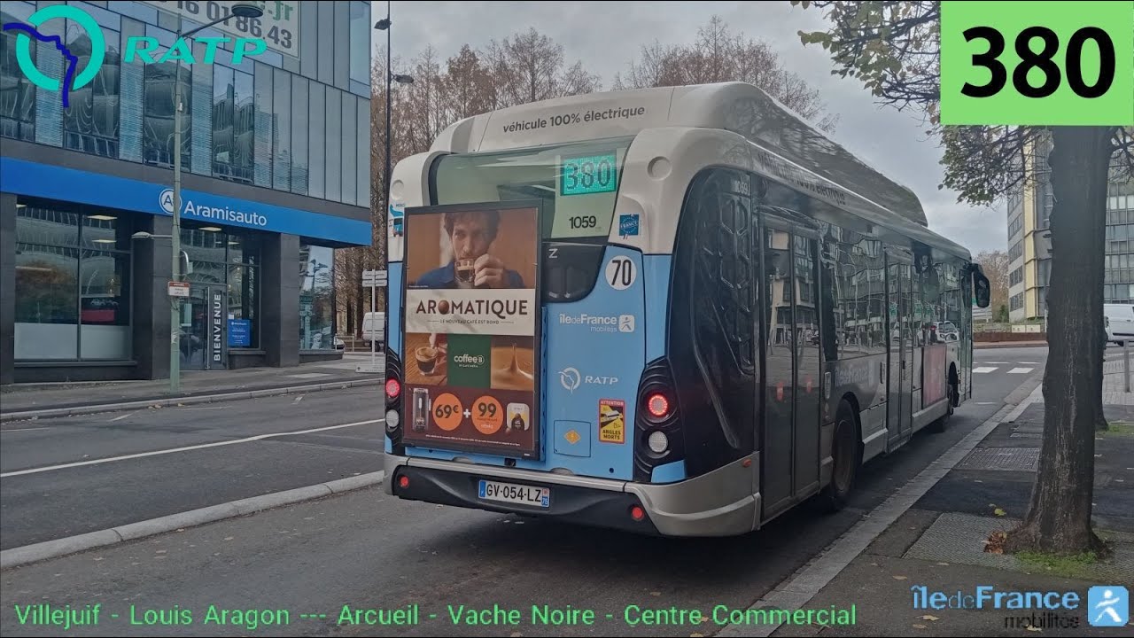 Bus 380 RATP - GX337 SE (3p) N°1059 Villejuif - Louis Aragon --- Vache Noire - Centre Commercial