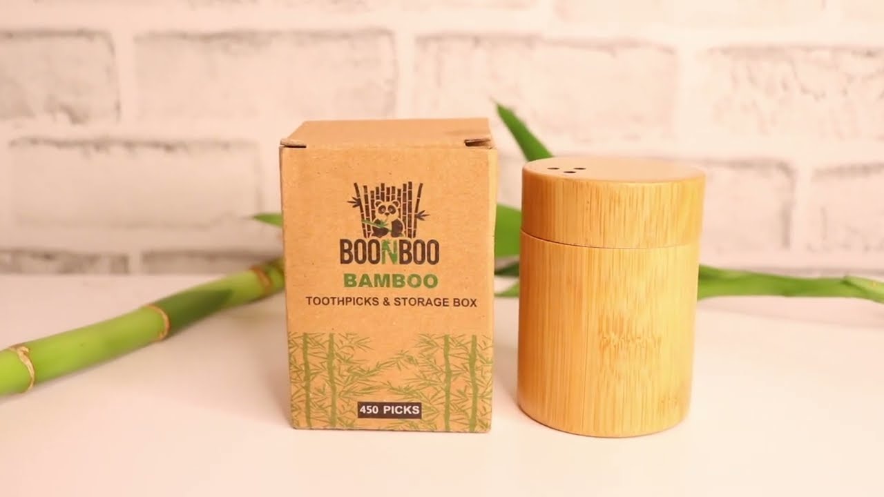 Double-Sided Toothpicks | 450 Count | 100% Bamboo & Storage Box | Sustainable & Biodegradable