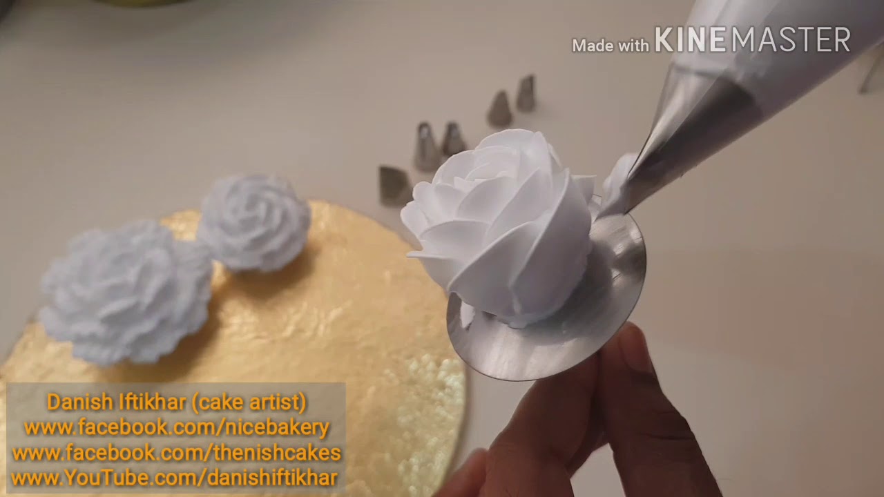 How to make different flowers with non dairy cream