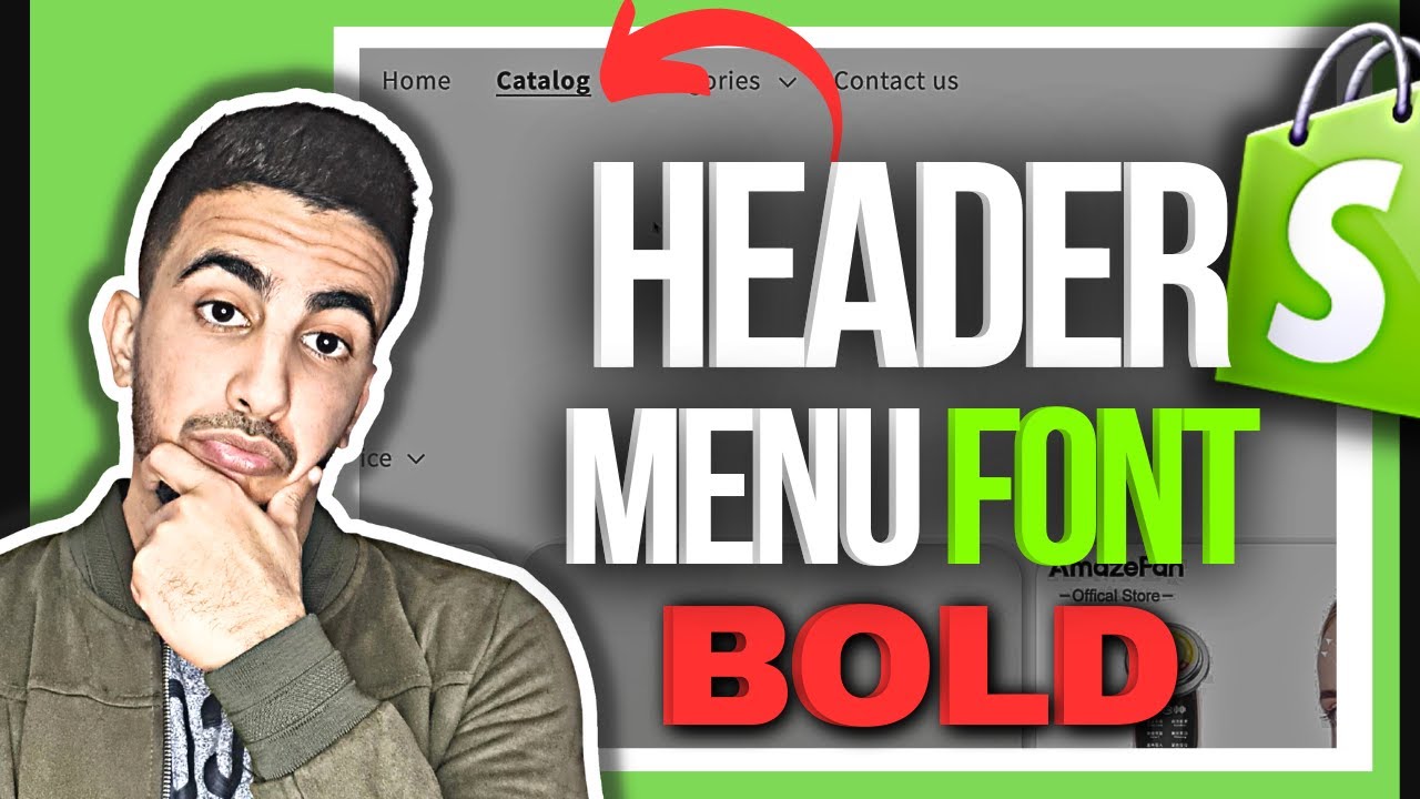 How To Make Header Menu Items Font Bold In Shopify (Active Link)
