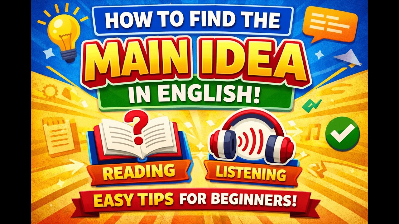 How to Find the Main Idea in English (Easy Method for Beginners!)