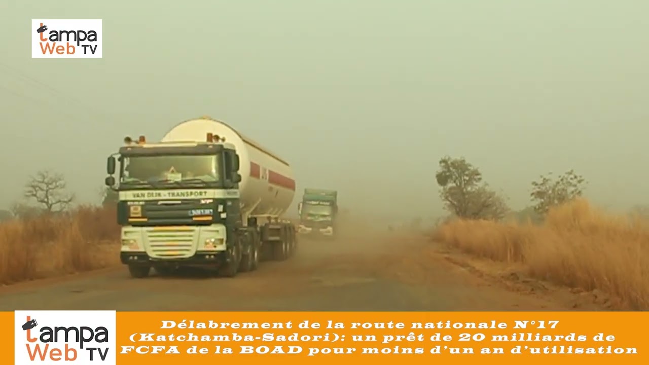 Route nationale N°17 Katchamba Sadori de 60 km en dégradation avancée