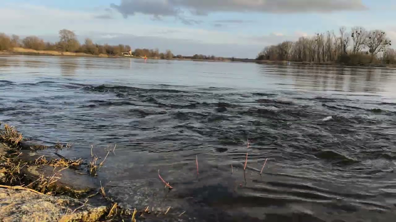 The mighty Elbe flows gently, its calm waters whispering through the land. 🌊✨