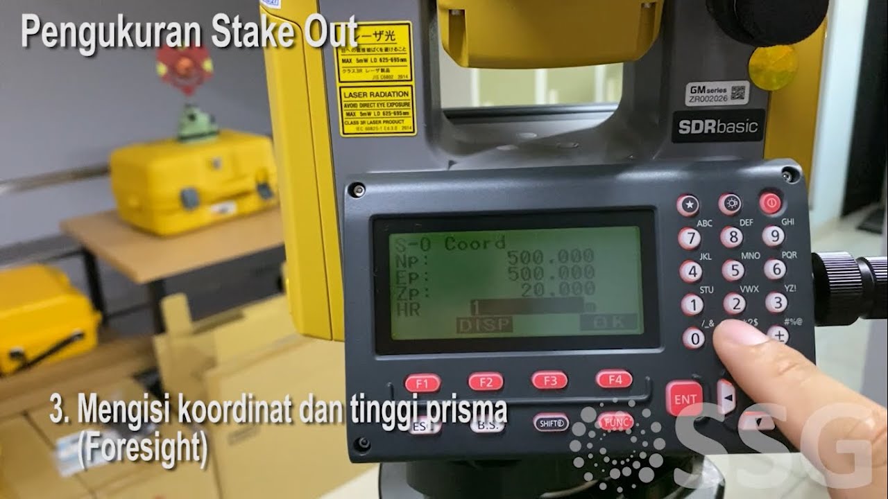 Tutorial Stake Out Total Station Topcon GM 105