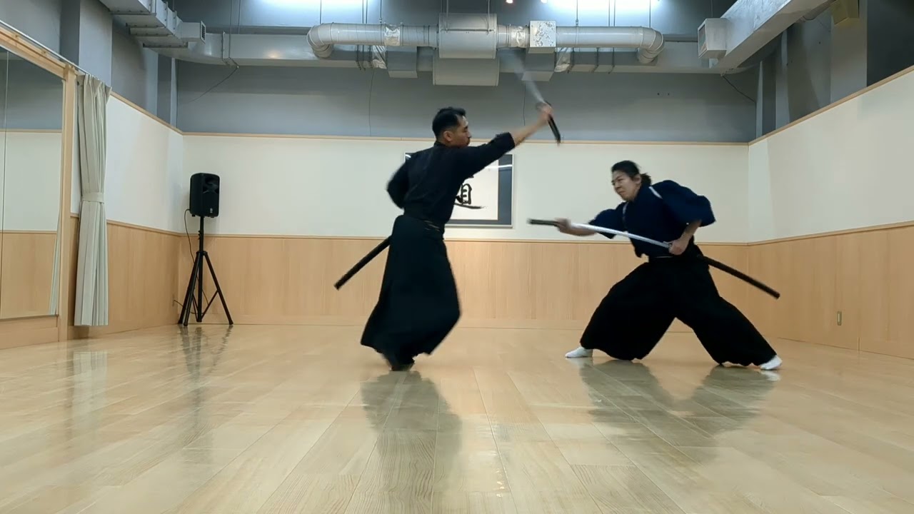 生徒との一対一の殺陣！