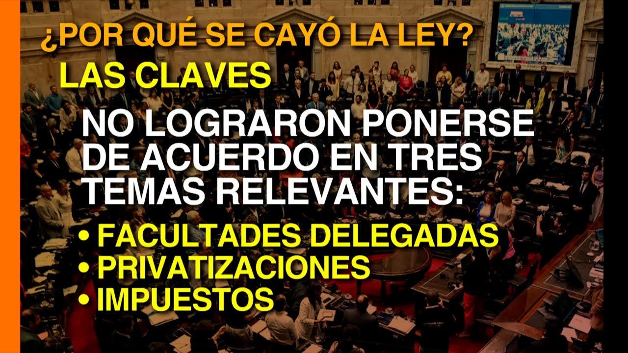 ¿POR QUÉ SE CAYÓ LA LEY ÓMNIBUS? El eje de la propuesta del gobierno de Milei - Gonzalo Aziz