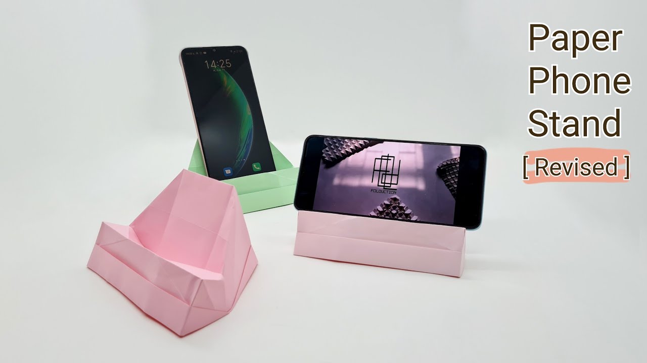 Origami DIY : Paper Phone Stand [Revised]