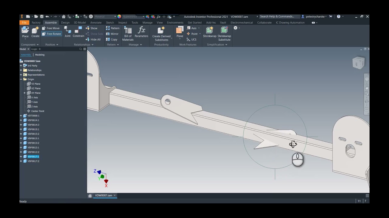 Inventor - Constraining Components at Compound Angles with Symmetry