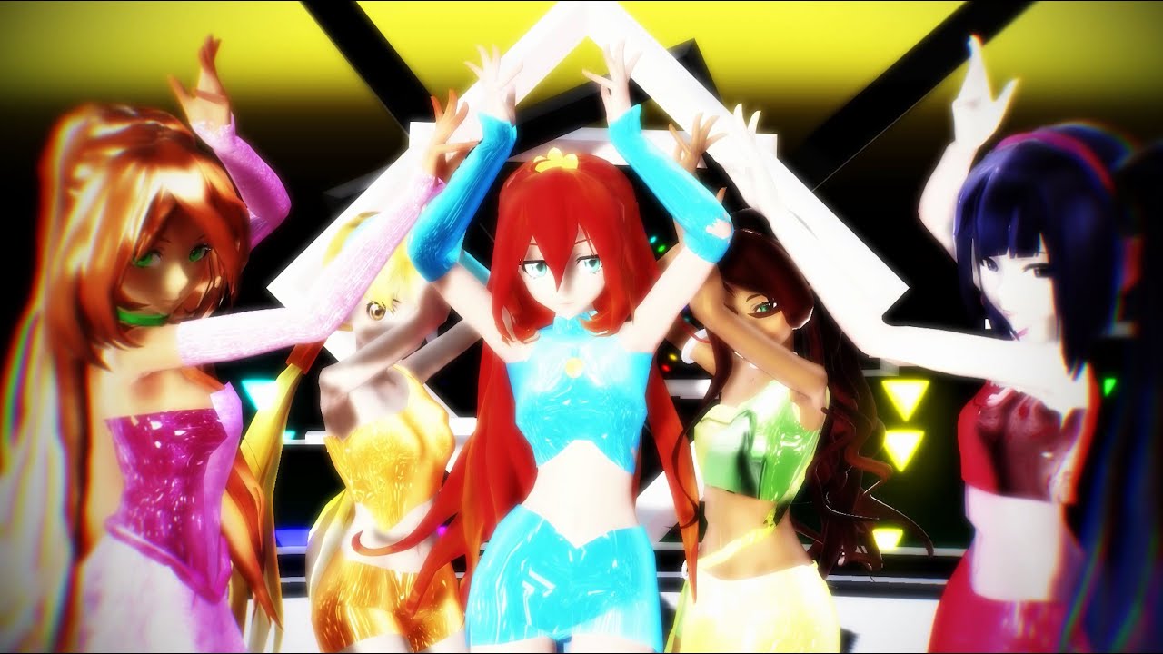 [MMD - Winx Club] ITZY - Cheshire - Flora, Stella, Bloom, Aisha, Musa