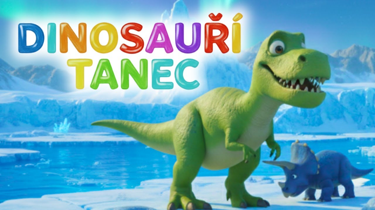 🦖 Dinosauří tanec! Veselá dětská písnička o dinosaurech - T-Rex a Triceratops 🎶