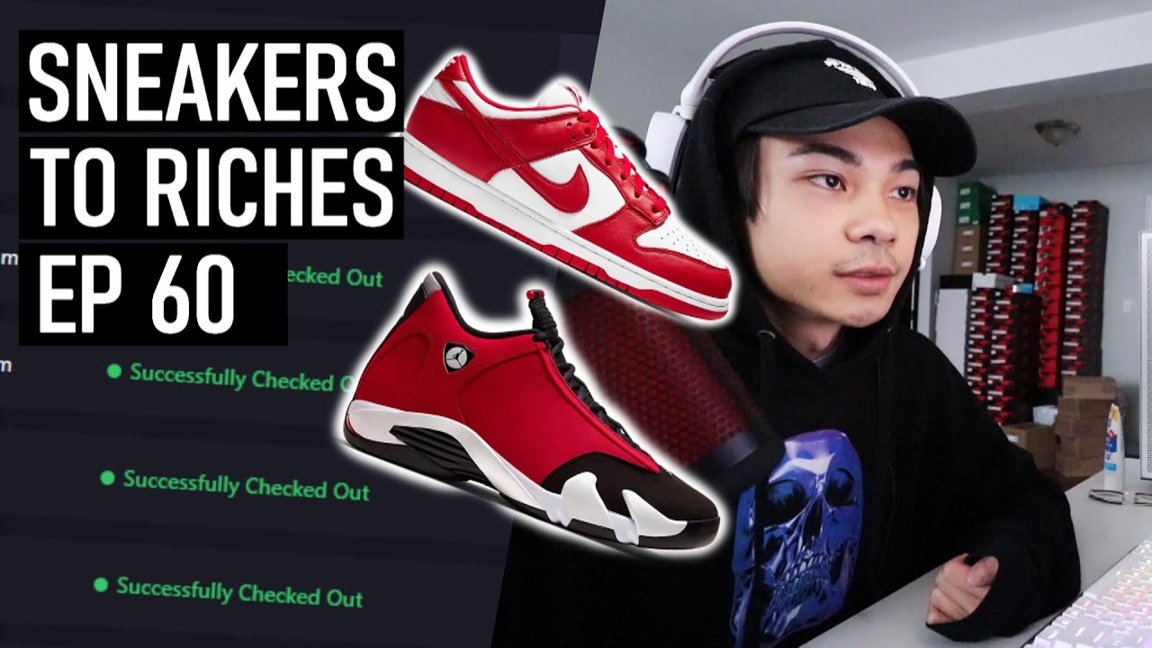 Ep 60 - Nike Dunk Low & Jordan 14 Toro LIVE COP - Reselling Vlog Sneakers To Riches