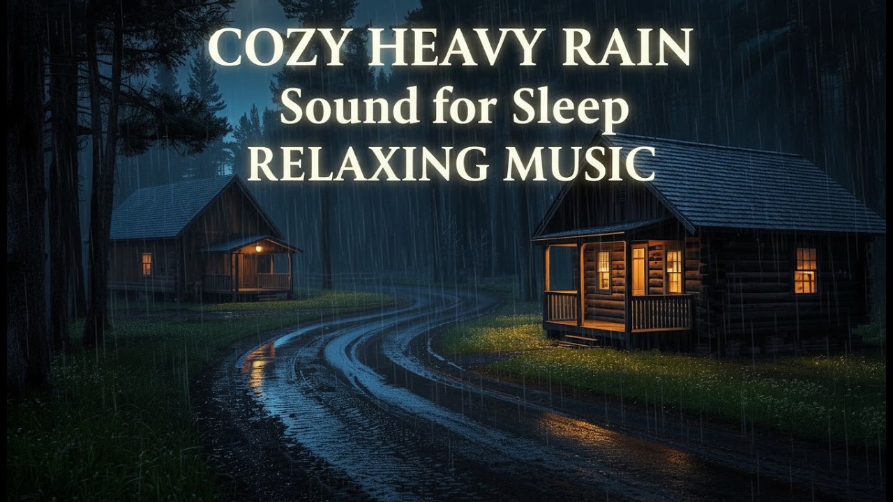 💧8 Hours Heavy Rain Sound for Sleep • Deep Relaxation, Study, Stress Relief & Meditation|Forest Rain