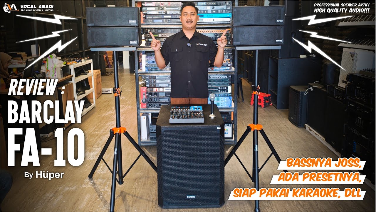 RIVIEW‼️ SPEAKER MINI LINE ARRAY AKTIVE BARCLAY FA-10
