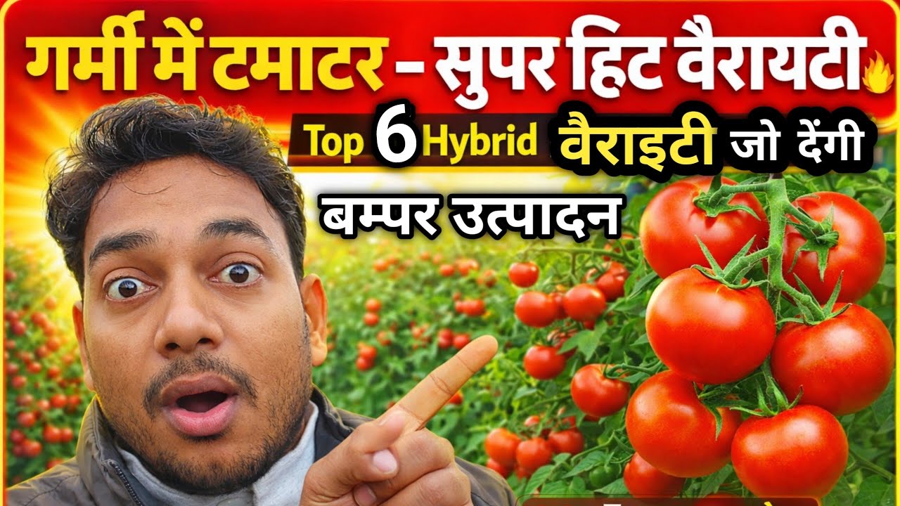 भीषण गर्मी में बम्पर पैदावार वाली टमाटर की टॉप 6 वैरायटी🔥/ Garmiyo ke liye tamatar ki best variety