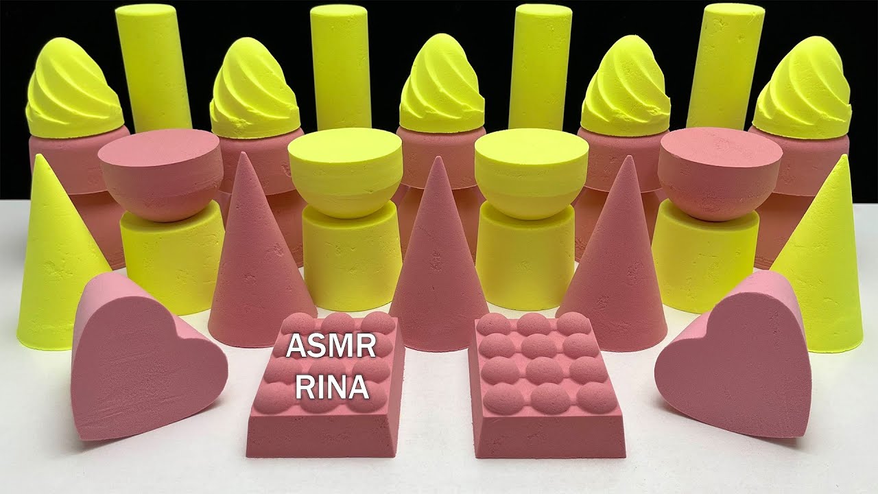 ASMR baking soda |Neon yellow & burgundy| New color combination|