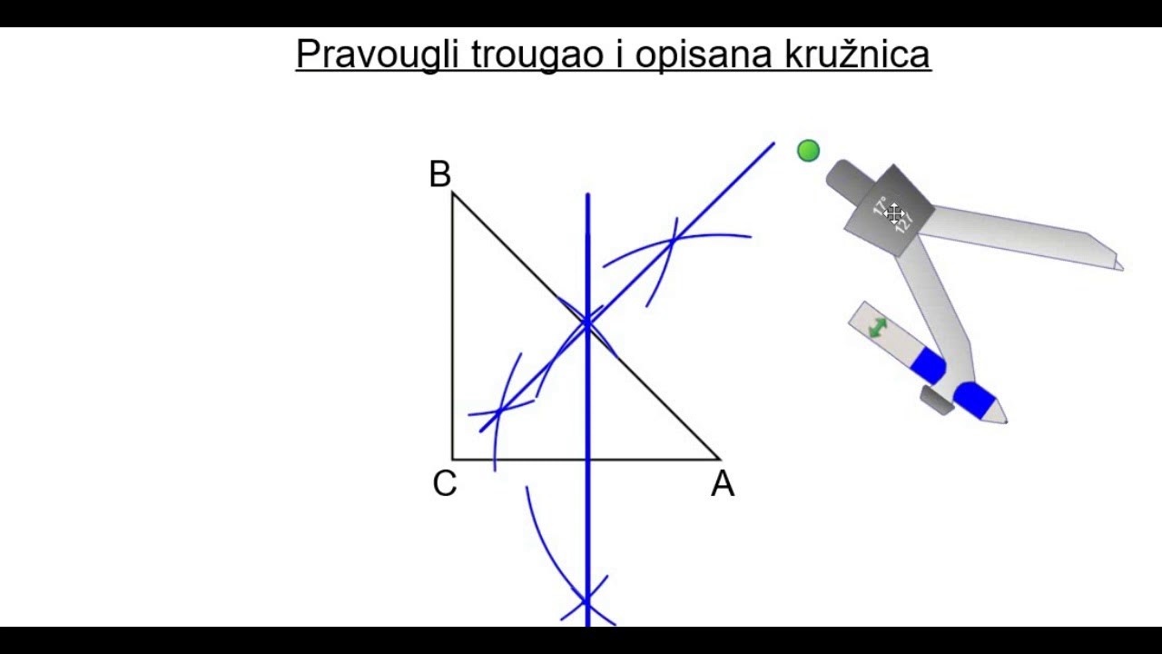 Pravougli trougao i opisana kružnica
