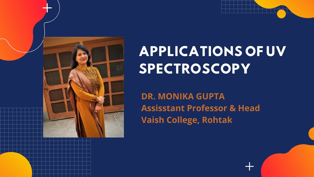 UV Spectroscopy 07 Applications of UV Spectroscopy BY Dr. Monika Gupta