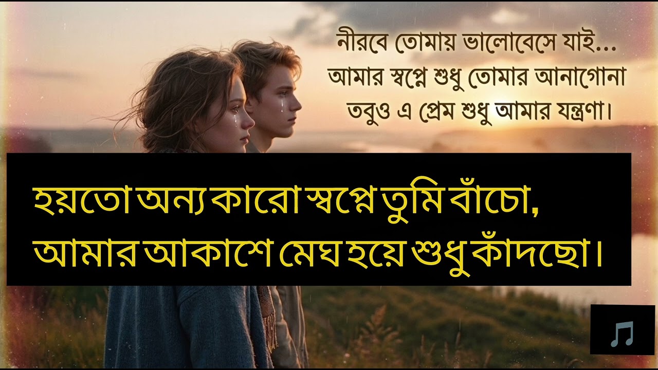 নীরবে তোমায় ভালোবেসে যাই | Ek Torofa Valobasha | Bangla Emotional Song 2026