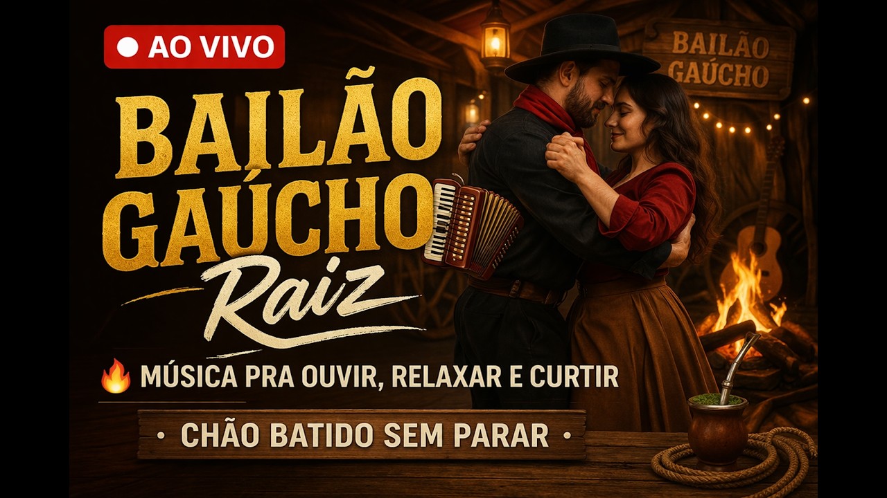 🔴 AO VIVO 🪗 Bail&atilde;o Ga&uacute;cho Raiz 🔥 M&uacute;sica Boa Sem Parar