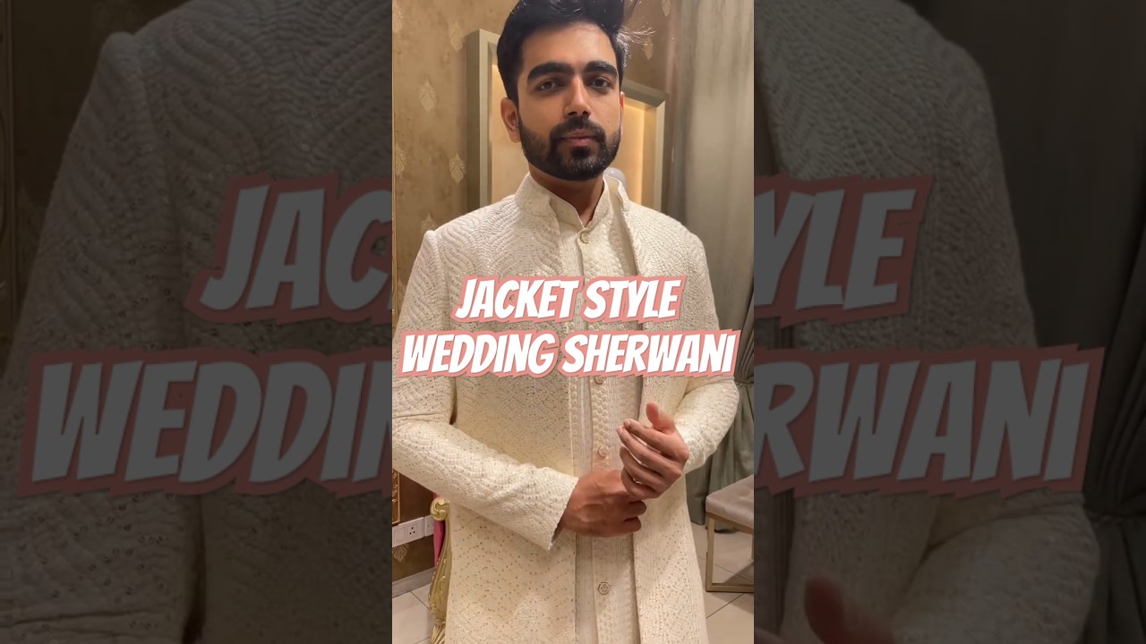 New Jacket Style #Wedding sherwani for men | Latest collection of white #Indowestern #Sherwani#groom