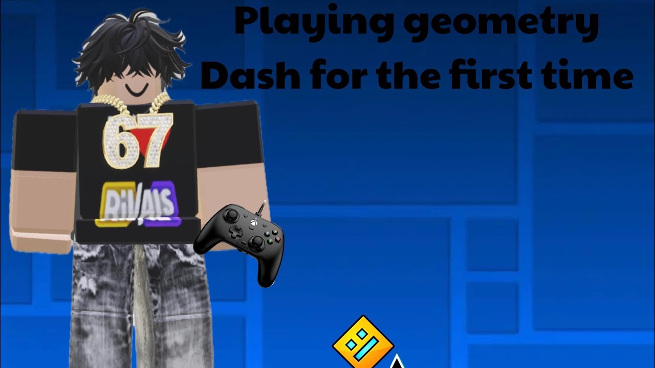 Playing geometry dash for the first time!!
