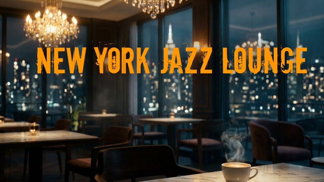 Luxury Smooth Jazz Lounge ☕ Relaxing Jazz Cafe Music in New York Night | Chill Background Music